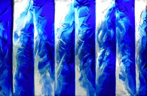 Blauschattierungen Glaskunst Antje Otto Keitum Sylt