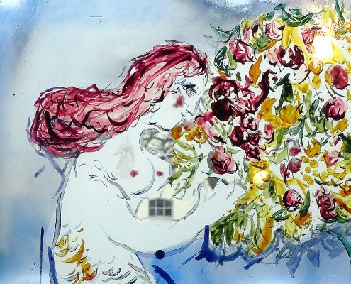 Meerjungfrau Glasmalerei Glaskunst Antje Otto Keitum Sylt